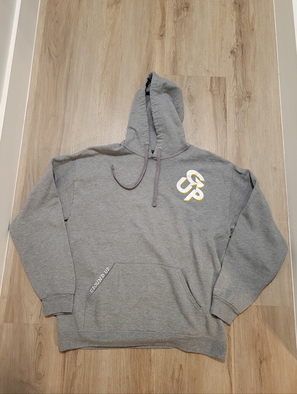 Ground Up Sports Performance Hoodie Men's Large Grey Streetwear